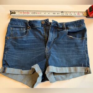 Aeropostale Women's High Waist Blue Shorts